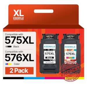 575XL 576XL Ink Cartridges Compatible for Canon 575 576 Ink Cartridges for Canon Pixma TR4755i TR4750i TR4751i TR4756i TS3750i TS3751i