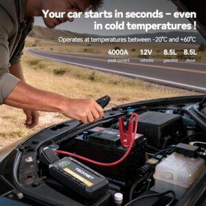 12V Battery Booster | Multi-protection system guards against sparks