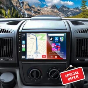 Android 15 Car Stereo Radio for 1-Din Fiat Ducato Peugeot Boxer Citroen Jumper Relay 2007–2023