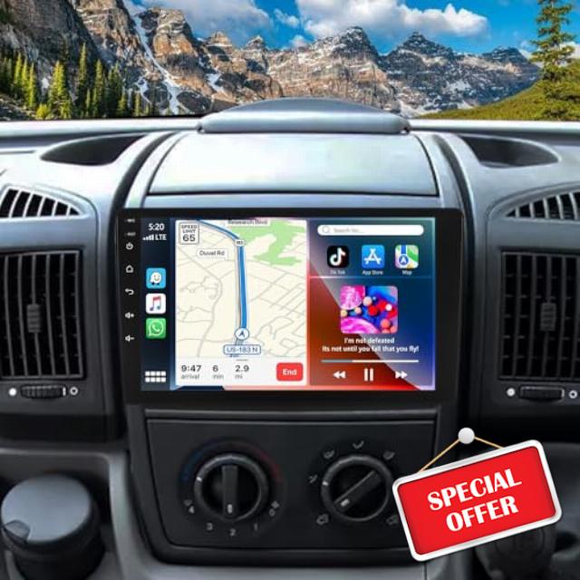 Android 15 Car Stereo Radio for 1-Din Fiat Ducato Peugeot Boxer Citroen Jumper Relay 2007–2023