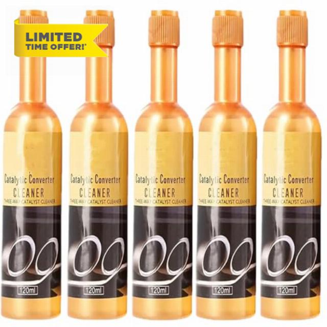 Catalytic Converter Cleaner Fuel System Additive for Gas and Diesel Vehicles Engine and Exhaust System Maintenance Easy Pour In 120ml (5 PACK)