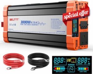Rewing 3000W Power Inverter 12V to 240V AC Pure Sine Wave Inverter