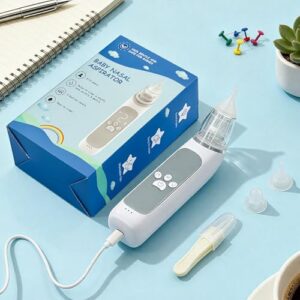 Rechargeable Nose Cleaner with 3 Silicone Nozzles and 3 Suction Levels