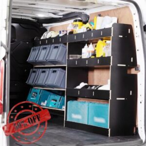 Van Racking & Shelving for Ford Transit Custom LWB (L2) 2024+ Heavy Duty HEXABOARD Van Storage System - Tool Storage Shelves & Work Van Organisation - Driver Side