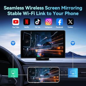 Carplay & Android Auto Car Stereo with 64GB Card