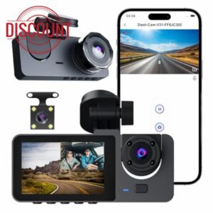 Triple Lens Dash Cam WiFi 1080P