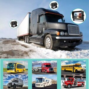 2x Waterproof Rear View Night Vision Reverse Camera with 15M Cable for 12V-24V Heavy Duty Semi-Trailer Camper RVs