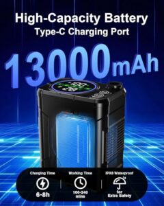 13000mAh Long-lasting Battery Portable Shower for Camping