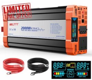 2000W Power Inverter 12V to 240V AC Pure Sine Wave Inverter
