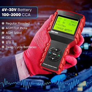 100-2000CCA Automotive Battery Alternator Tester for Cars/Boat/Truck/Lawn Mower