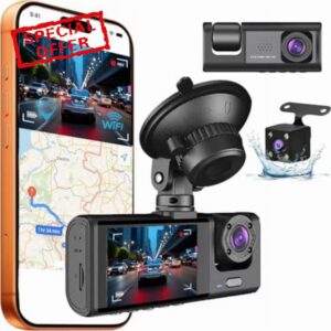 Dash Cam Front and Rear 4K/1080P Full HD Dual Dash Camera In Car Camera Dashboard Camera 170°+140° Wide Angle HDR with 2.0" LCD Display Night Vision Motion Detection and G-sensor (M)
