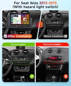 Hodozzy 9" 1280P IPS Touchscreen Radio with DSP/32EQ Wireless Carplay Android Auto Bluetooth 5.0 GPS WiFi SWC FM Mirrorlink Backup Camera