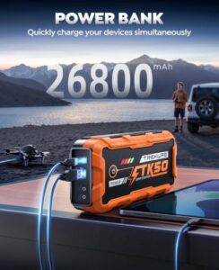 Portable Car Jump Starter Power Bank with Light
