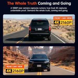 4K+4K Dual Channel Car Dash Camera