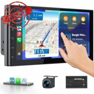Haudio 2 Din 7 Inch Car Radio with Wireless CarPlay & Android Auto