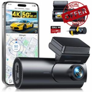 GKU 4K Dash Cam Front and Rear