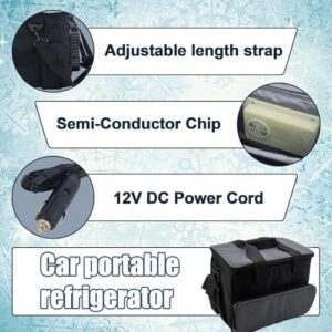 Electric Cool Box with Shoulder Strap and Storage Pocket