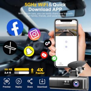 4K+1080P+1080P Triple Lens Dash Camera