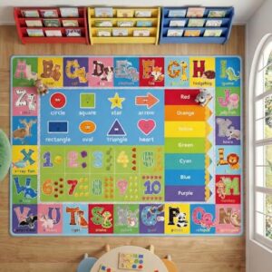 Toddler Educational Area Rug for Learning ABC Alphabet
