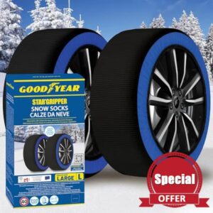 Goodyear Calze da Neve Star Gripper Omologate Italia EN 16662-1:2020 Due Catene da Neve in Tessuto per Auto