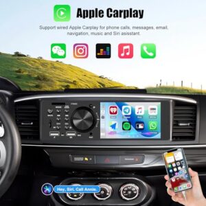 4" Touchscreen Car Radio with Bluetooth 5.1 Mirror Link FM Radio AUX/TF/USB 1 Din Head Unit + Remote Control