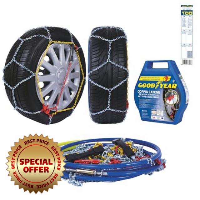 Goodyear 77908 77908 "G9-9 mm car passenger snow chains - TUV and ONORM approved - Size 100