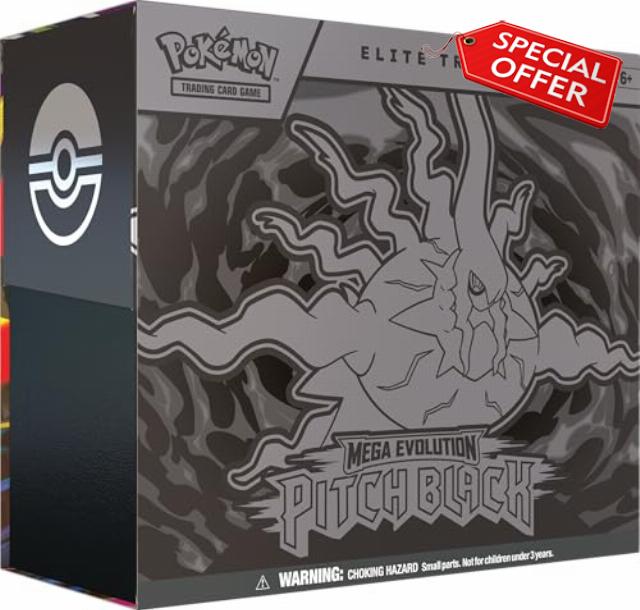 Pokémon TCG: Mega Evolution—Pitch Black Elite Trainer Box (1 Full-Art Promo Card