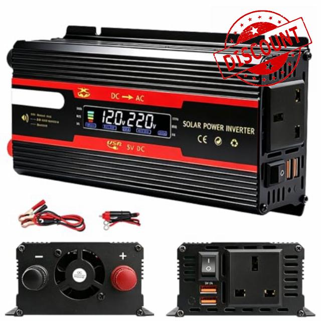 3000W Power Inverter 12V to 240V with LCD Display