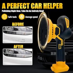 6 Inch Portable Orbital Buffer Polisher Kit for Car Detailing/Waxing/Polishing(Battery Not Include)