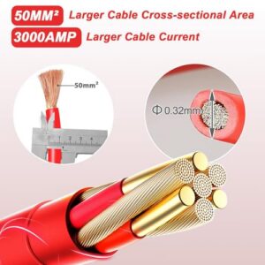 3000A Heavy Duty Car Battery Booster Cables | Jump Start Cable