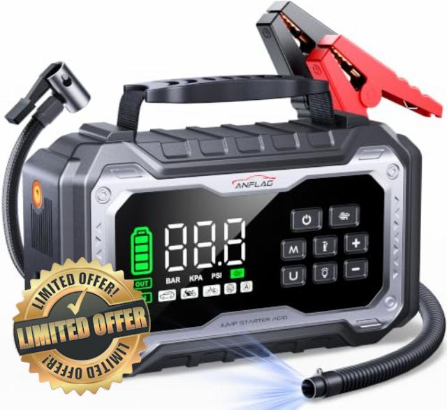 8000A Jump Starter Power Pack with Air Compressor 160PSI & Blower