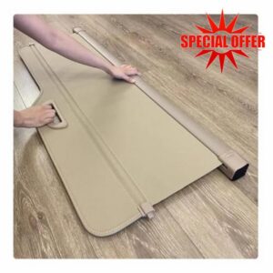 Rear Trunk Parcel Shelf Car Trunk Curtain For Land For Rover For Discovery 3 4 L319 LR3 LR4 2005~2016 Waterproof Retractable Luggage Cargo Cover(Leather Beige)