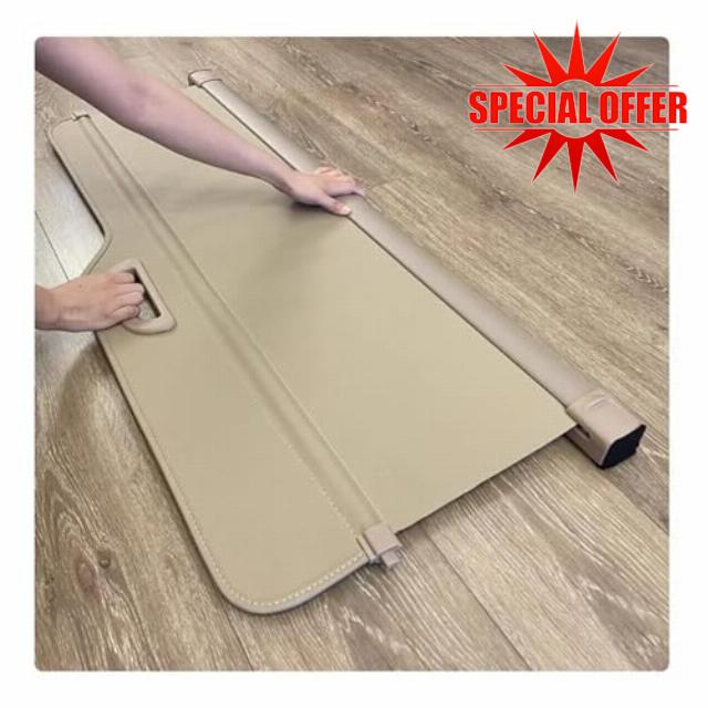 Rear Trunk Parcel Shelf Car Trunk Curtain For Land For Rover For Discovery 3 4 L319 LR3 LR4 2005~2016 Waterproof Retractable Luggage Cargo Cover(Leather Beige)