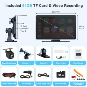Portable Touch Wireless Car Play Screen Mirror Link Music Video Player