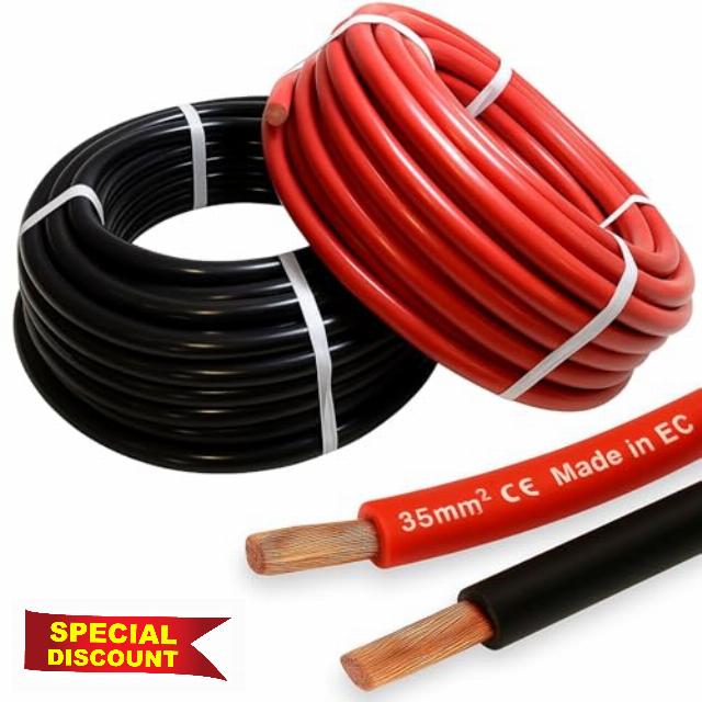MKGT Hi-Flex 35mm² 240 Amp 2 AWG Automotive Starter/Inverter/Welding/Battery PVC Cable Wire (Red