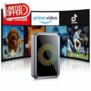 LAMTTO 3-in-1 Wireless Carplay Android Auto Adapter Built-in Net-Flix YouTube Tiktok Apps Magic AI Box Video Player with Dual-Band WiFi USB Drive for OEM Wired Car Play Cars