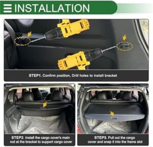 for Peugeot 2008 2013-2023 Rear Parcel Shelf Luggage Security Shield Shade with Accessories Carbon Fiber Retractable Rear Trunk Shelf
