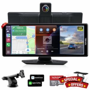 10.26” Wireless CarPlay Screen with 360° Rotation Camera