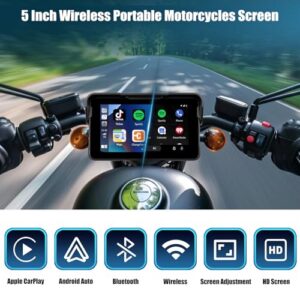 5 Inch IP68 Waterproof HD Touchscreen GPS Navigation Motorbike Portable Car Stereo Support Bluetooth Tran