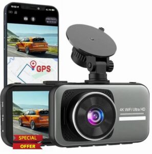 SonoVax - 4K Full HD Smart Dash Cam(3-inch dual recording + wifi)