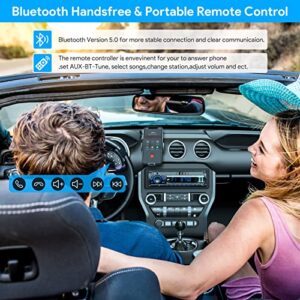 Wistrue FM/AM Single DIN Car Stereo Bluetooth Radio with LCD Clock