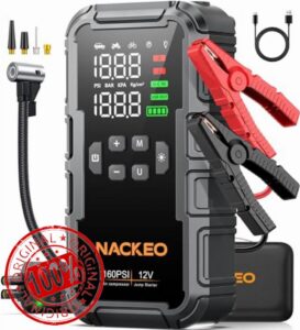 8000A Jump Starter Power Pack with Air Compressor 160PSI