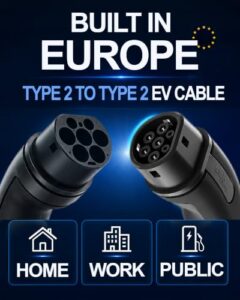 Type 2 to Type 2 EV Charging Cable                                                          Built in Europe