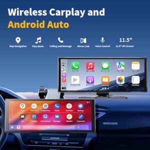 Car Tablet Pro Max 2025 Car Stereo with 4K Front and 1080P Rear Camera