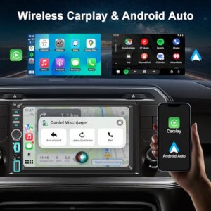 Wireless Apple CarPlay & Android Auto Touch Screen Radio