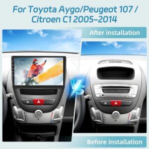 Android Touchscreen Aygo Car Stereo with Carplay/Android Auto/Bluetooth 5.0/32 EQ Audio