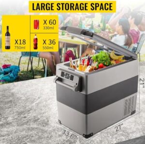 Portable Electric Cooler with -4℉~68℉ Adjustable Temperature