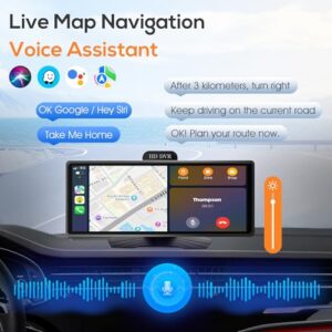 9.26" Portable Car Stereo with Wireless Apple Carplay&Android Auto