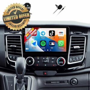 4G+128G Car Radio for Ford Transit Custom 2020-2024 (w/OEM Display) Wireless CarPlay Android Auto Android 15 Car Stereo with 10 Inch 1280 * 720 in-Cell Touchscreen Bluetooth FM GPS Backup Camera