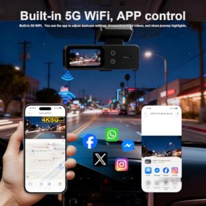 5GHz WiFi GPS Dashcam with 64GB SD Card